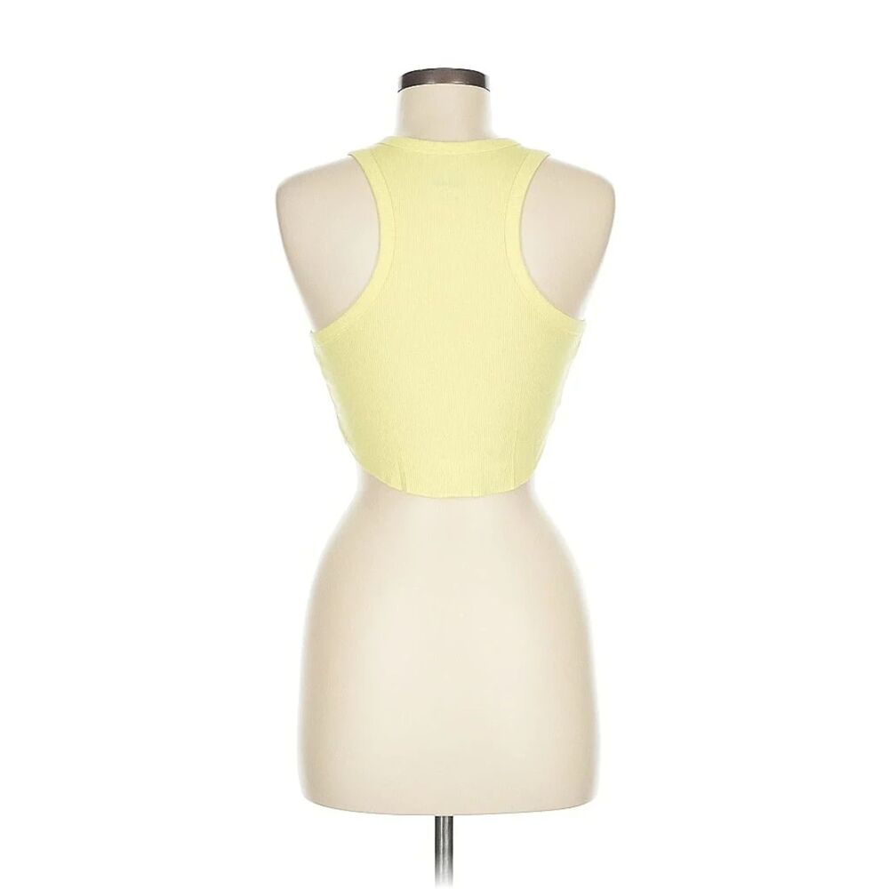 Wild Fable Tiny Tank Top – Yellow Ribbed Crop – Size Small - Picture 2 of 7